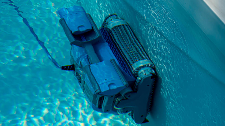 Robot pool cleaner inside water
