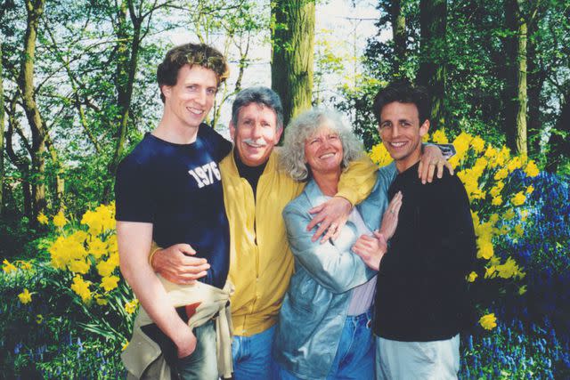 <p>Courtesy Josh & Seth Meyers</p> The Meyers family in Keukenhof gardens in Lisse, Netherlands, in 2000.