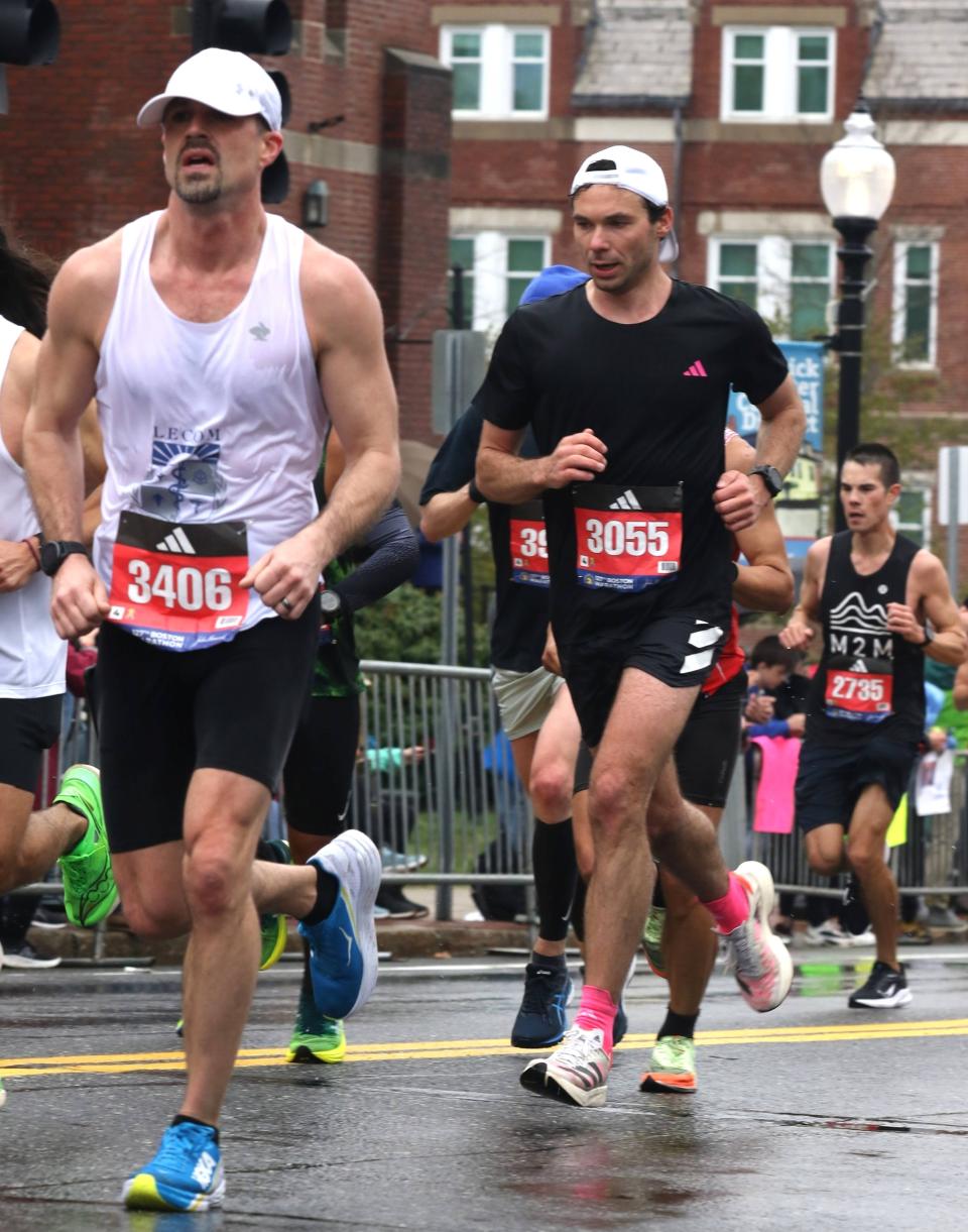 Erie runner Mark Badaracco (3406) competes in Monday's 127th Boston Marathon. Badaracco, 41, crossed the finish line in 3 hours, 10 minutes, 4 seconds.