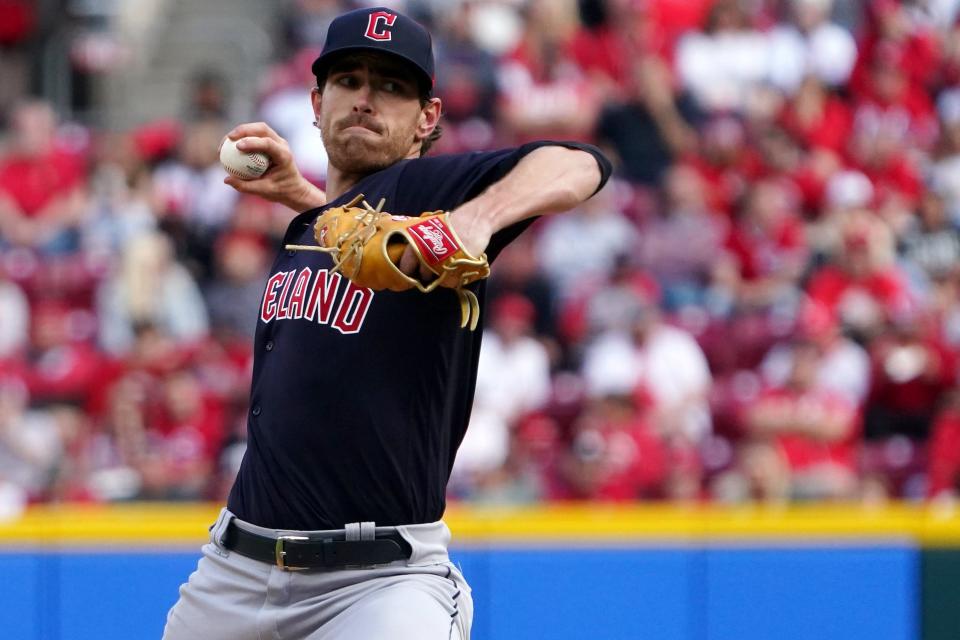 Cleveland Guardians starting pitcher Shane Bieber