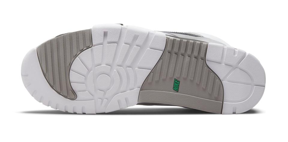 The outsole of the Nike Air Trainer 1 “Chlorophyll.” - Credit: Courtesy of Nike