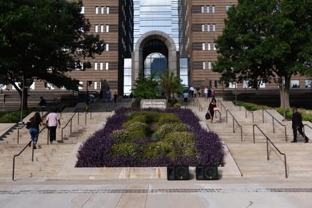 The Frank Crowley Courts Building is seen during the first day of the trial against former Dallas police officer Amber Guyger in Dallas