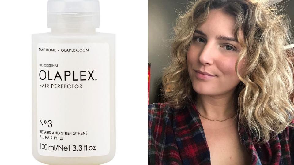 The author's hair after using Olaplex No. 3 for the first time. (Photo: Amazon / Caroline Thompson)