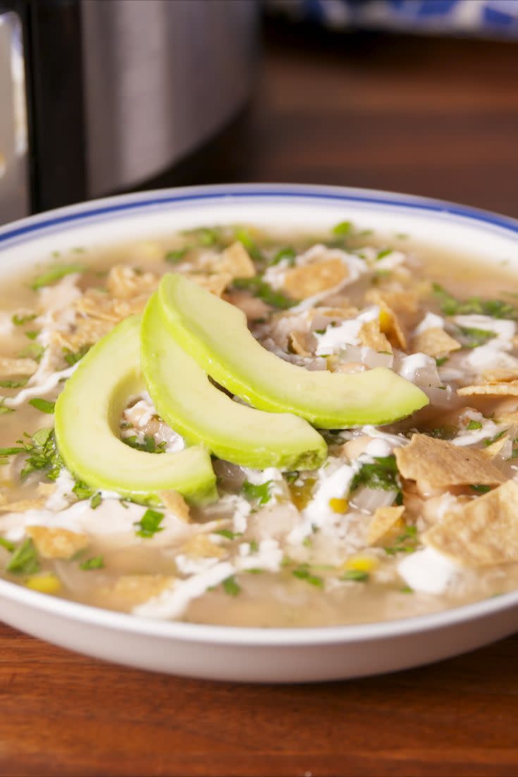 Crock-Pot Salsa Verde Chicken Soup