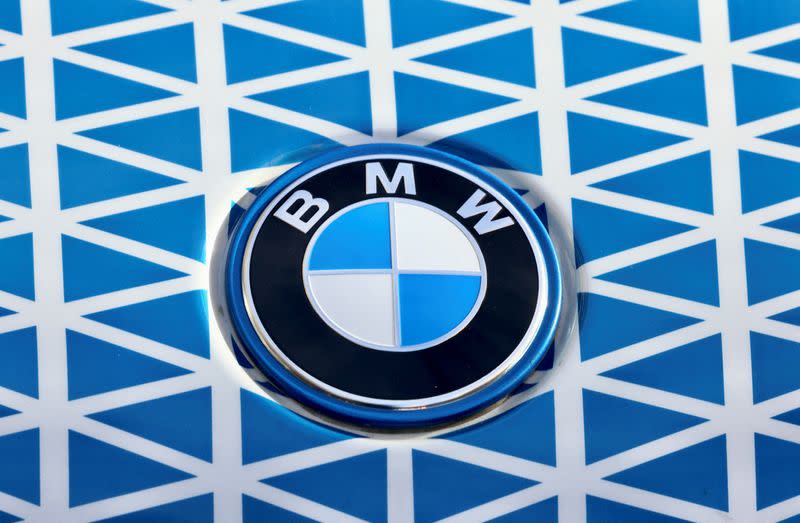 FILE PHOTO: The logo of German automaker BMW is seen in Brussels