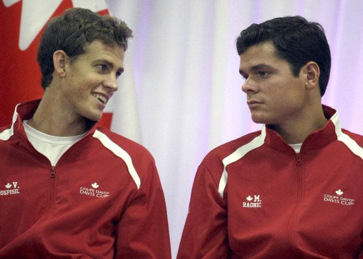 Both Pospisil and Raonic are taking a pass on Barcelona. (AP Photo/ Marko Drobnjakovic)