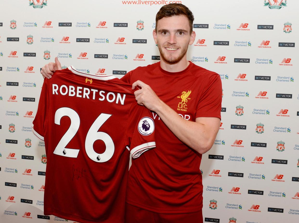 Liverpool have signed Robertson from recently relegated Hull: Getty