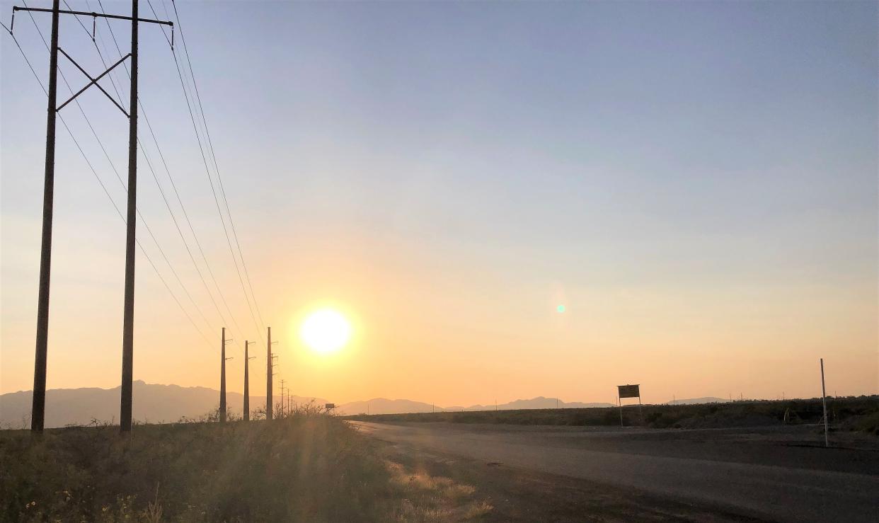 Meta Platforms now owns 1,039 acres of vacant land, right, shown here in September 2021, where the Facebook operator's proposed data center is to be built. The land is along Stan Roberts Sr. Ave., in far Northeast El Paso.