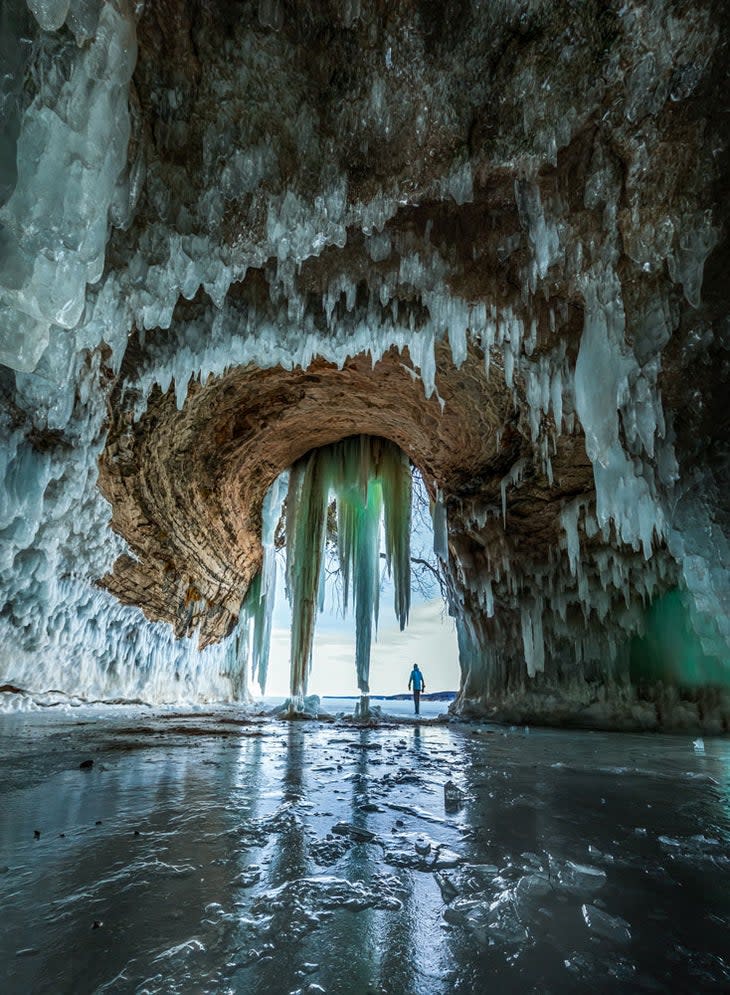 Ice Caves along the south shore of Lake Superior, Pictured Rocks National Lakeshore