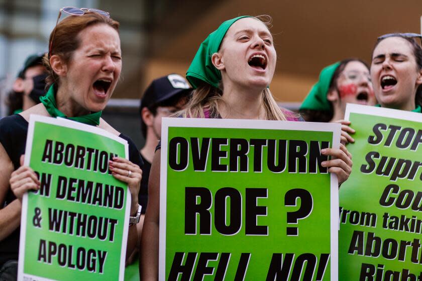 RiseupforAbortionRights rallies throughout downtown opposing the recent Supreme Court decision to strike down Roe v Wade.