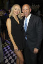 In this September 2018 photo, attorney Michael Avenatti, right, poses with Mareli Miniutti for a photo at a party in New York. Miniutti alleges that Avenatti dragged her across the floor of his Los Angeles apartment after an argument over money, according to court documents obtained Tuesday, Nov. 20, 2018, by The Associated Press. Avenatti, who was arrested the week before on a felony domestic violence charge, called the allegations "completely false." He's scheduled to appear in court in December 2018. (Marion Curtis/StarPix via AP)