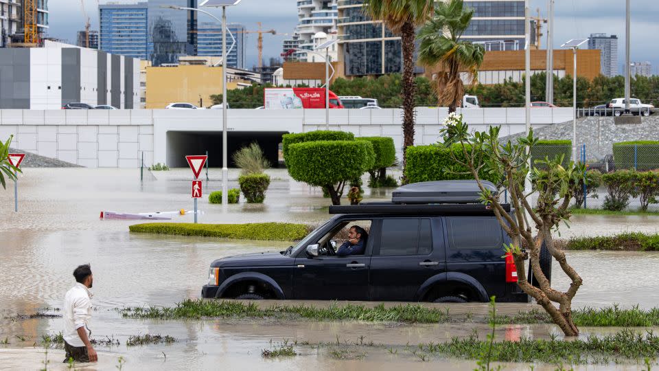 The United Arab Emirates experienced its heaviest downpour since records began in 1949, Dubai's media office said in a statement. - Christopher Pike/Bloomberg/Getty Images