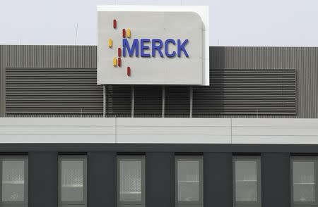 A branch of drugs and chemicals group Merck is pictured in central German city of Darmstadt March 7, 2012. REUTERS/Alex Domanski