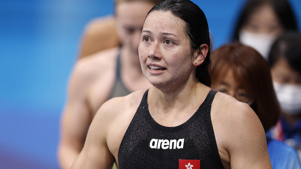 Siobhan Haughey, pictured here after winning silver in the 200m freestyle. 