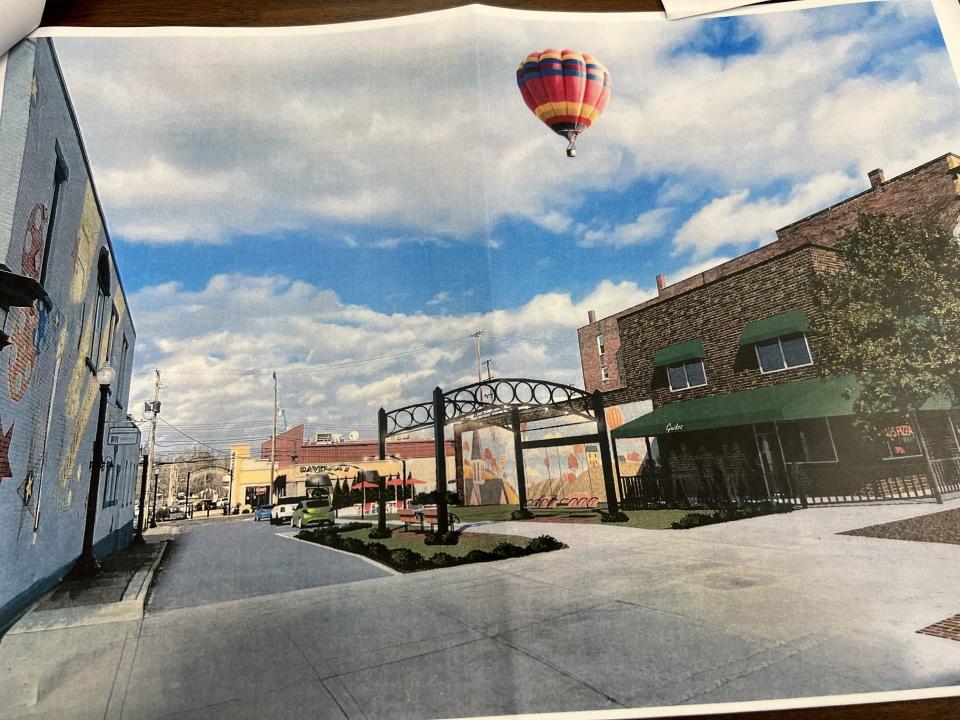 A rendering of the property next to Guido's in Ravenna, as presented to the Ravenna Planning Commission.