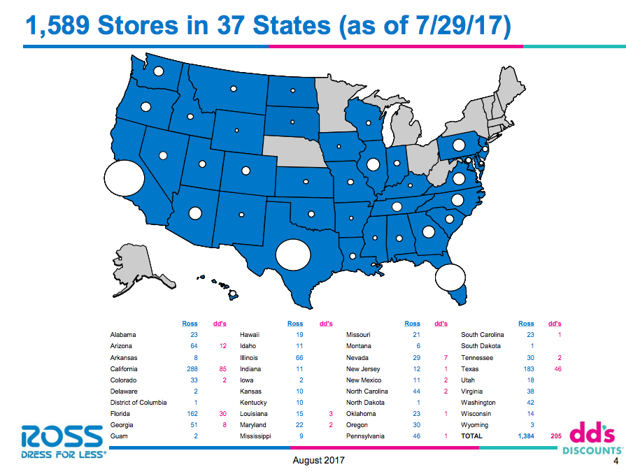 ross stores map