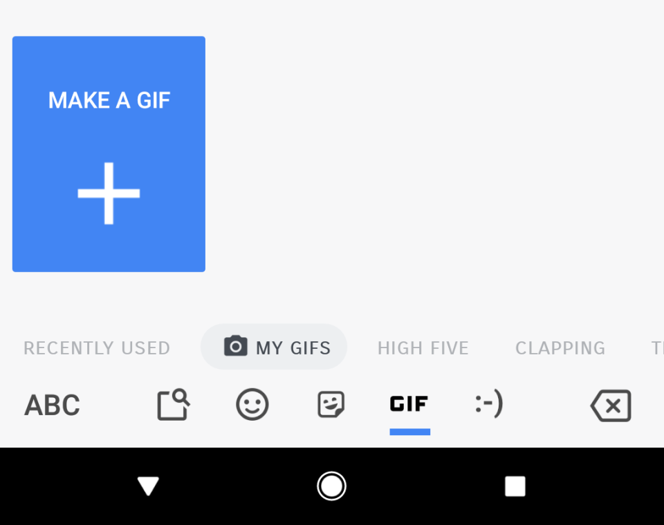 Google's third-party keyboard Gboard added a quick way to create reaction GIFs