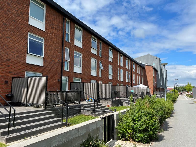 A general view of a neighbourhood in the suburb of Varberga, in Orebro