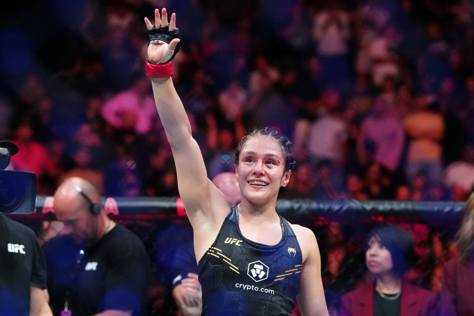 Alexa Grasso at Noche UFC. (Stephen R. Sylvanie-USA TODAY Sports)