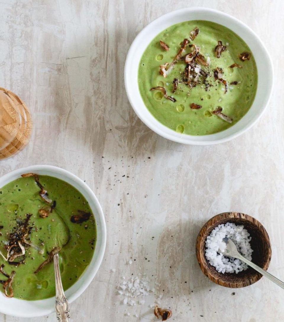 Paleo Creamy Broccoli Soup from Running To The Kitchen