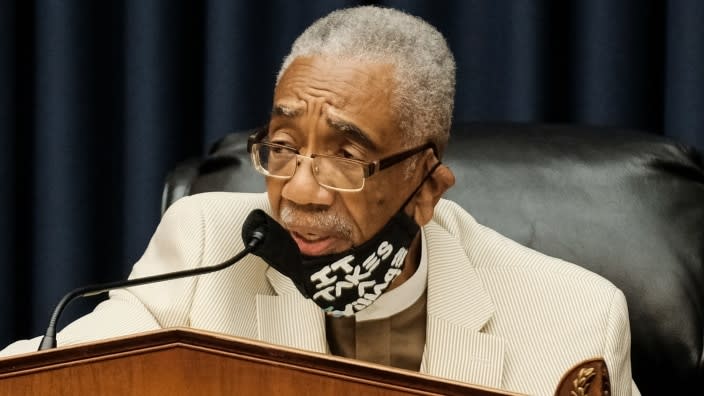 Veteran Illinois Rep. Bobby Rush listens during testimony at a July House Energy and Commerce Committee, Subcommittee on Energy hearing titled “Oversight of DOE During the COVID-19 Pandemic.” (Photo: Michael A. McCoy/Getty Images)