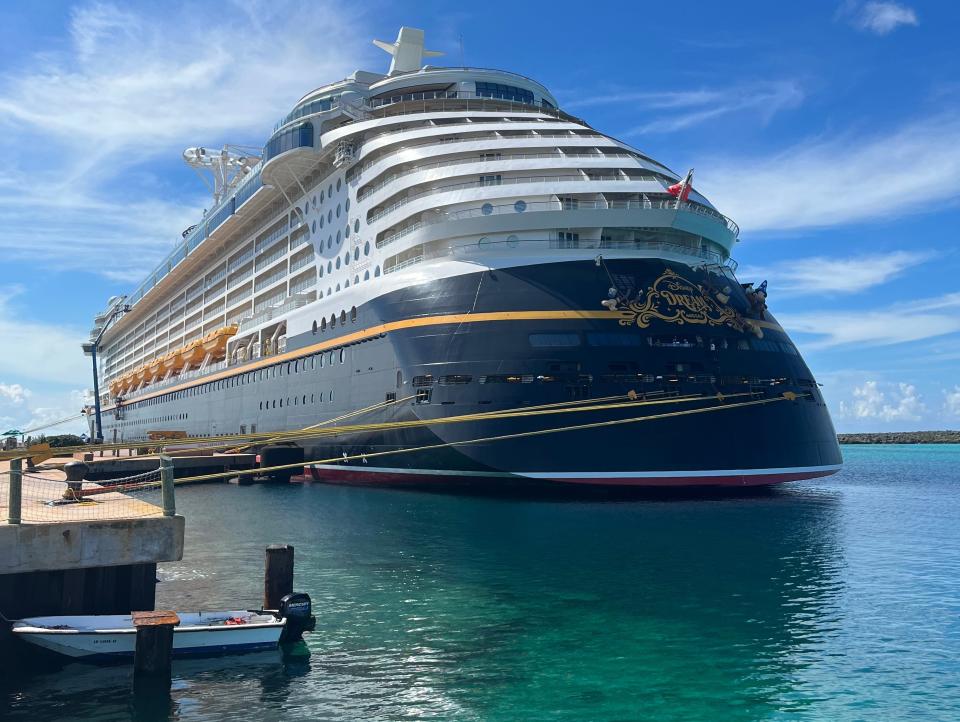 disney dream ship docked in water