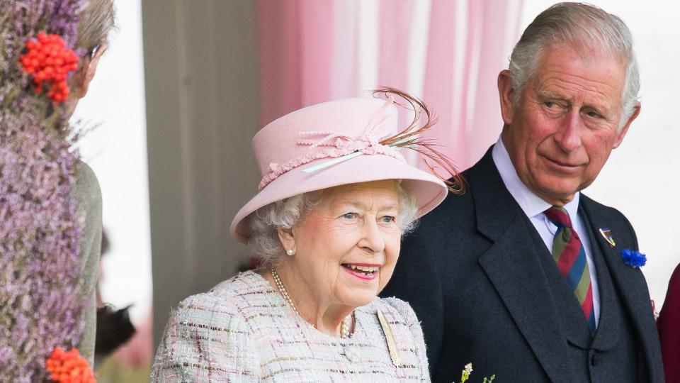 Queen Elizabeth II and Prince Charles, Prince of Wales attend the 2017 Braemar Highland Gathering 