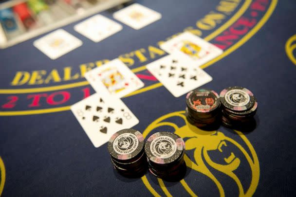 PHOTO: Playing cards and chips are displayed on a blackjack table at the MGM Resorts International in Las Vegas, Nevada, Jan. 26, 2012. (David Paul Morris/Bloomberg via Getty Images, FILE)