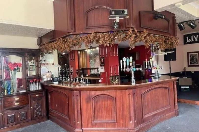 The hotel bar