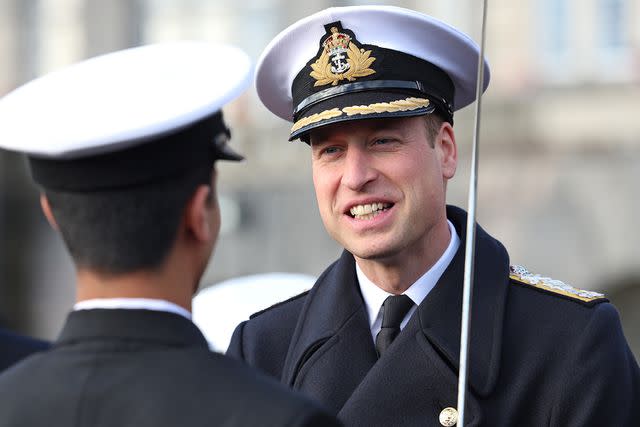 <p>Chris Jackson - WPA Pool/Getty</p> Prince William visits Britannia Royal Naval College on Dec. 14, 2023