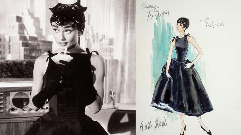 Designs for Audrey Hepburn for 'Sabrina' by Edith Head