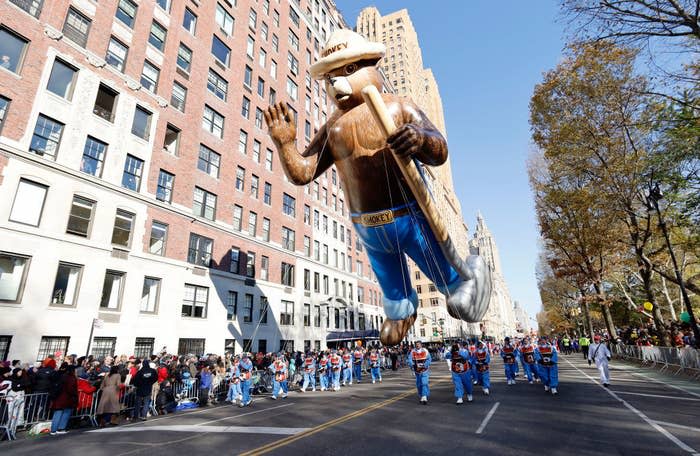 smokey the bear balloon at the parade