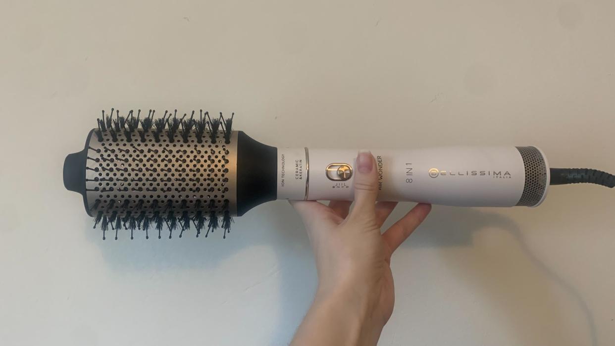  Bellissima Air Wonder 8 in 1 Hot Air Styler being held by author. 