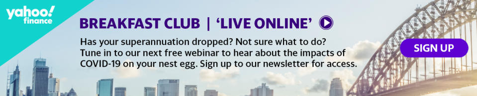 Tune into Episode 5 of the Yahoo Finance Breakfast Club: Live Online series on Thursday 4th June 10am AEST.