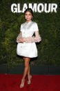 <p>Zendaya attended the Glamour Women Of The Year 2016 event in a mandarin-collared dress by Reem Acra. She finished the look with Yoko London jewels and Giuseppe Zanotti heels. <em>[Photo: Getty]</em> </p>