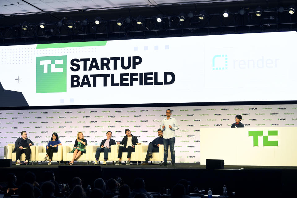 SAN FRANCISCO, CALIFORNIA - OCTOBER 04: Render's Anurag Goel speaks onstage during TechCrunch Disrupt San Francisco 2019 at Moscone Convention Center on October 04, 2019 in San Francisco, California. (Photo by Steve Jennings/Getty Images for TechCrunch)