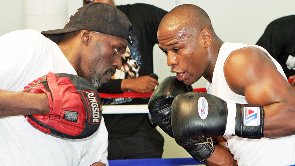 Roger and Floyd Mayweather, pictured here working out together in 2007.