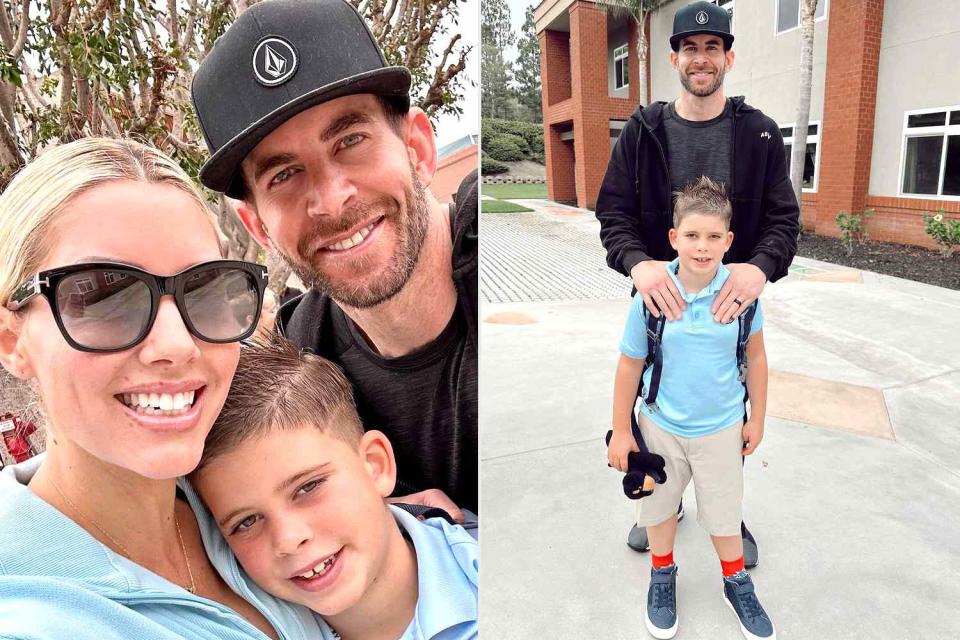 <p>Tarek El Moussa/Instagram</p> Tarek and Heather Rae El Moussa with Brayden