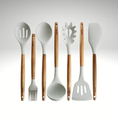 A set of silicone cooking utensils