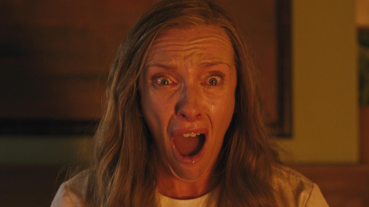  Toni Collette screaming in Hereditary . 