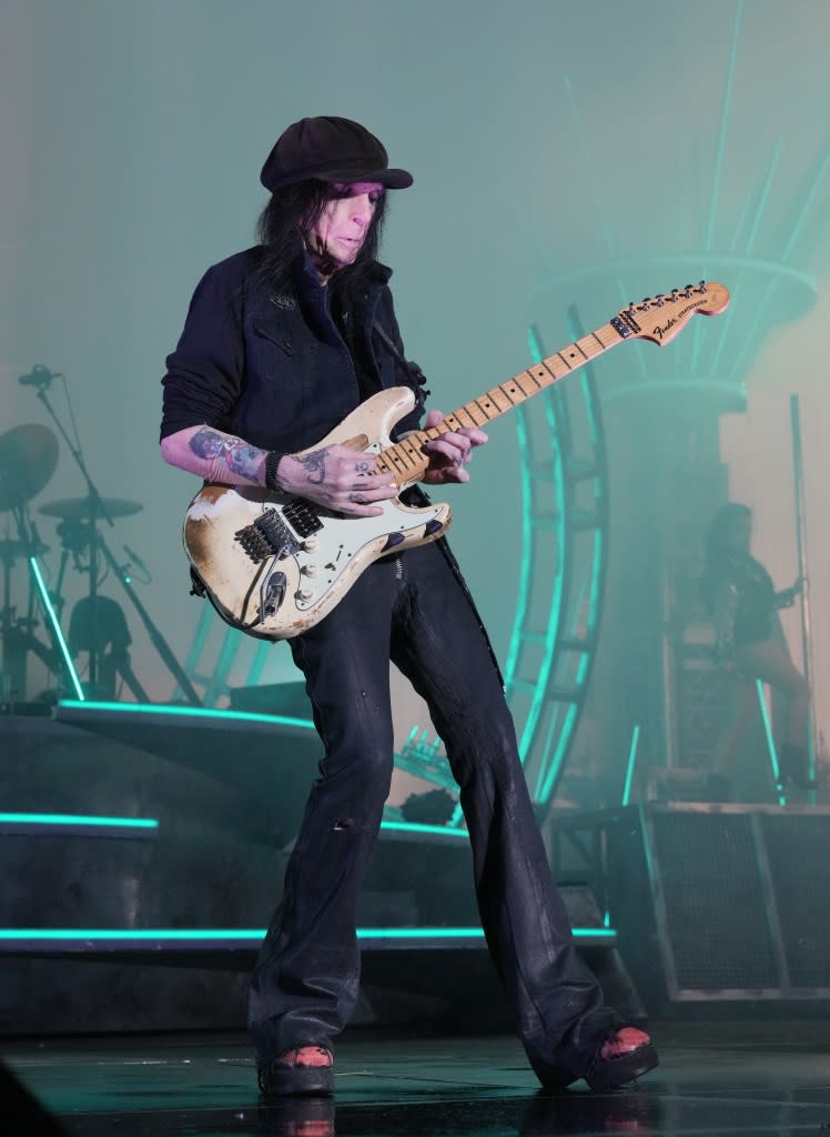 WASHINGTON, DC - JUNE 22:  Mick Mars of Mötley Crüe performs onstage during The Stadium Tour at Nationals Park on June 22, 2022 in Washington, DC. (Photo by Kevin Mazur/Getty Images for Live Nation)