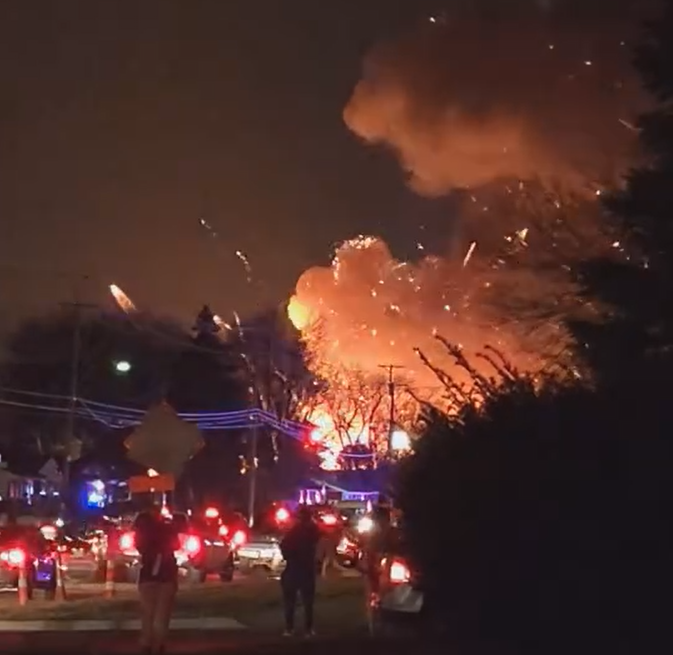 A fiery explosion was reported at the Select Distributors plant at 15 Mile Road and Groesbeck in Clinton Township.