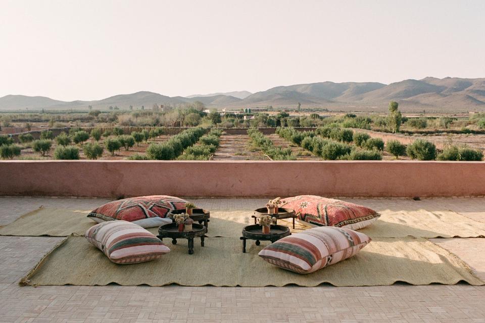 poufs on a roof