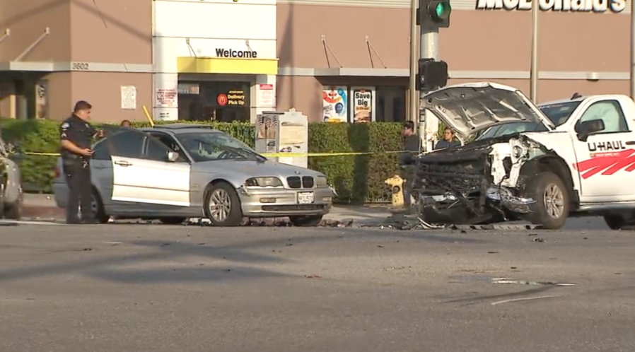 Teen girls in stolen vehicle cause 3-car crash in SoCal