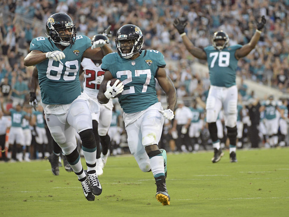 Leonard Fournette isn’t expected to play for Week 3 against the Titans (AP Photo).