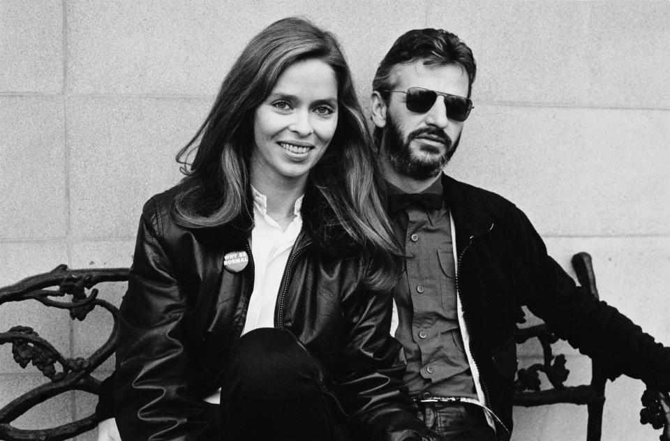 Ringo Starr with his wife, actress Barbara Bach, in 1981