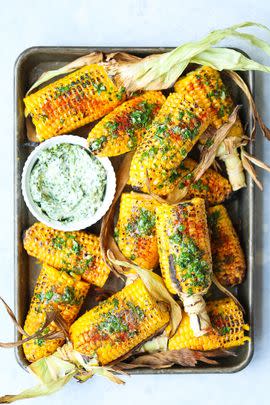 Summer Roasted Garlic Butter Corn