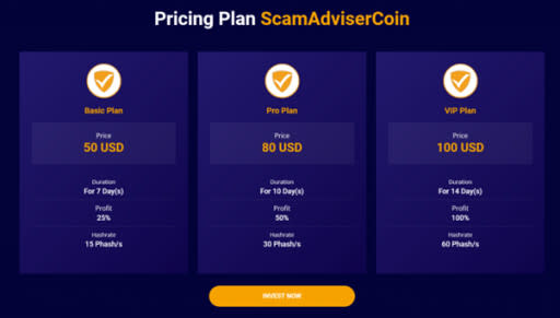 Investment Options ScamAdviser Coin