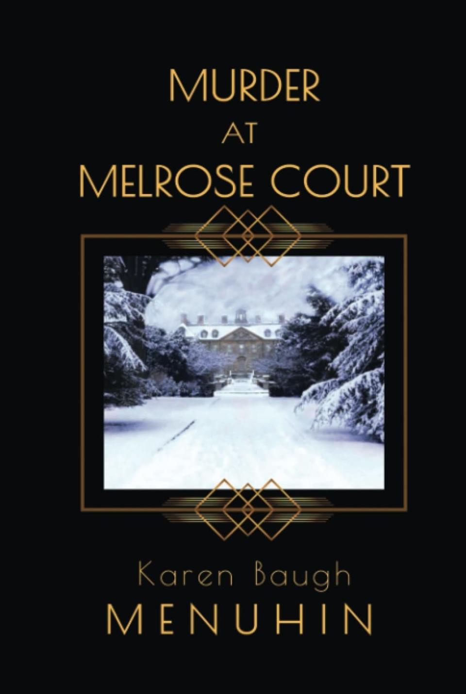 Book cover of "murder at melrose court"