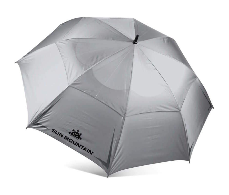 <p>Courtesy Image</p><p>Not all golf gifts are sexy. Go the utilitarian route with a rock-solid umbrella. It's essential when the weather turns unexpectedly. I like <a href="https://clicks.trx-hub.com/xid/arena_0b263_mensjournal?q=https%3A%2F%2Fwww.amazon.com%2FSun-Mountain-Auto-Golf-Umbrella%2Fdp%2FB08MV6TFKT%3FlinkCode%3Dll1%26tag%3Dmj-yahoo-0001-20%26linkId%3D61d53a9259df123bc9bcb33fcd6bc303%26language%3Den_US%26ref_%3Das_li_ss_tl&event_type=click&p=https%3A%2F%2Fwww.mensjournal.com%2Fgear%2Fgolf-gifts%3Fpartner%3Dyahoo&author=Nicholas%20Hegel%20McClelland&item_id=ci02ccbf3e90022714&page_type=Article%20Page&partner=yahoo&section=Gift%20Guides&site_id=cs02b334a3f0002583" rel="nofollow noopener" target="_blank" data-ylk="slk:Sun Mountain 68-Inch Auto Umbrella;elm:context_link;itc:0;sec:content-canvas" class="link ">Sun Mountain 68-Inch Auto Umbrella</a> for its double-canopy, tent-like coverage (it's 40 inches tall). The slip-resistant handle is covered in rubber so it stays put in a cart's umbrella holder. It's made of nylon with a fiberglass shaft and ribs, and has a robust spring that's windproof so strong gusts won't crumple it in seconds. As a bonus, it provides UV protection from the rays when the sun is beating down on the course. </p>